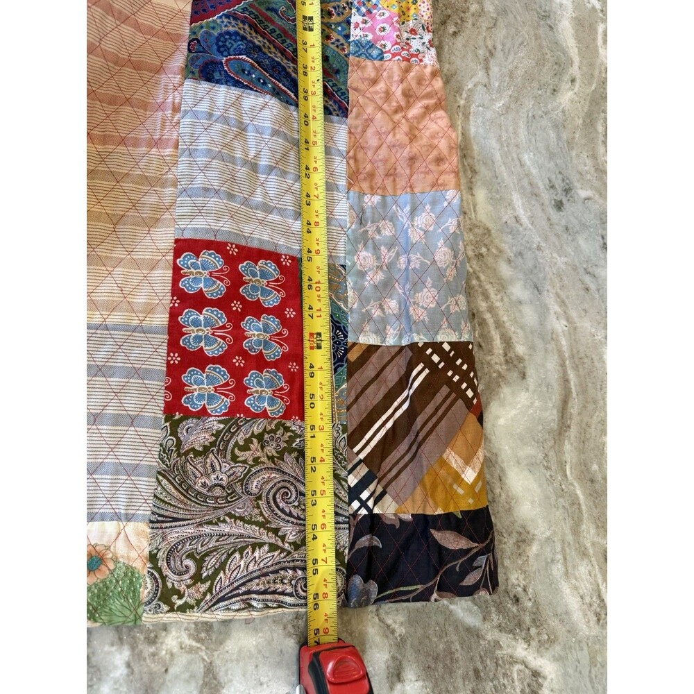 Vtg Handmade Patchwork Cottagecore Prairie Maxi Dress Quilted Peasant Gypsy - Picture 10 of 10